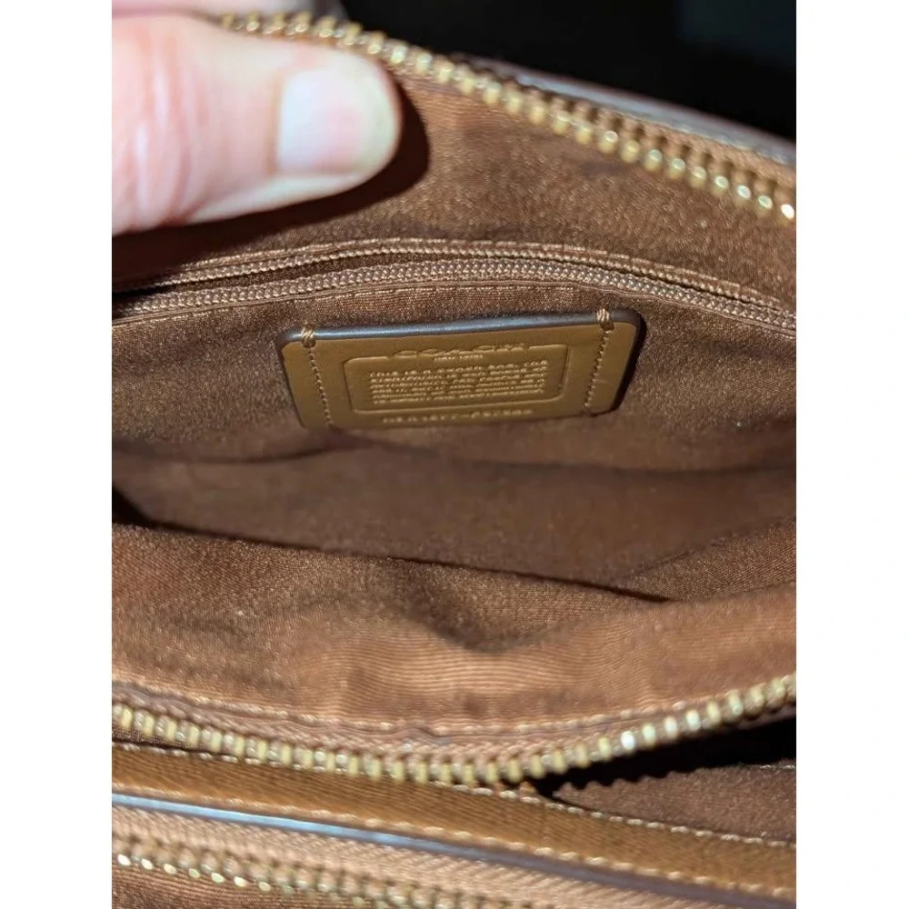 Coach Christie Carryall Small Pebbled Leather Satchel Cognac‎ F57523